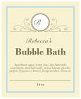 Tranquil Vertical Big Rectangle Bath Body Labels